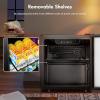 imageKismile 13 Cuft Beverage Refrigerator and Cooler12 Bottle 48 Can Mini Fridge Glass Door Digital Temperature Display for Soda Beer or Wine Small Drink Dispenser Cooler for Home Office BarTransparent