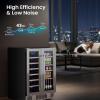 imageKismile 13 Cuft Beverage Refrigerator and Cooler12 Bottle 48 Can Mini Fridge Glass Door Digital Temperature Display for Soda Beer or Wine Small Drink Dispenser Cooler for Home Office BarTransparent