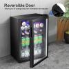 imageKismile 13 Cuft Beverage Refrigerator and Cooler12 Bottle 48 Can Mini Fridge Glass Door Digital Temperature Display for Soda Beer or Wine Small Drink Dispenser Cooler for Home Office BarBlack