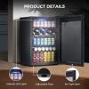 imageKismile 13 Cuft Beverage Refrigerator and Cooler12 Bottle 48 Can Mini Fridge Glass Door Digital Temperature Display for Soda Beer or Wine Small Drink Dispenser Cooler for Home Office BarBlack
