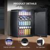 imageKismile 13 Cuft Beverage Refrigerator and Cooler12 Bottle 48 Can Mini Fridge Glass Door Digital Temperature Display for Soda Beer or Wine Small Drink Dispenser Cooler for Home Office BarBlack