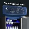 imageKismile 13 Cuft Beverage Refrigerator and Cooler12 Bottle 48 Can Mini Fridge Glass Door Digital Temperature Display for Soda Beer or Wine Small Drink Dispenser Cooler for Home Office BarBlack