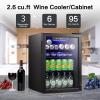 imageKismile 13 Cuft Beverage Refrigerator and Cooler12 Bottle 48 Can Mini Fridge Glass Door Digital Temperature Display for Soda Beer or Wine Small Drink Dispenser Cooler for Home Office BarBlack