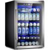 imageKismile 13 Cuft Beverage Refrigerator and Cooler12 Bottle 48 Can Mini Fridge Glass Door Digital Temperature Display for Soda Beer or Wine Small Drink Dispenser Cooler for Home Office BarSilver