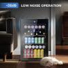 imageKismile 13 Cuft Beverage Refrigerator and Cooler12 Bottle 48 Can Mini Fridge Glass Door Digital Temperature Display for Soda Beer or Wine Small Drink Dispenser Cooler for Home Office BarBlack