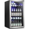 imageKismile 13 Cuft Beverage Refrigerator and Cooler12 Bottle 48 Can Mini Fridge Glass Door Digital Temperature Display for Soda Beer or Wine Small Drink Dispenser Cooler for Home Office BarSilver