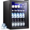 imageKismile 13 Cuft Beverage Refrigerator and Cooler12 Bottle 48 Can Mini Fridge Glass Door Digital Temperature Display for Soda Beer or Wine Small Drink Dispenser Cooler for Home Office BarBlack