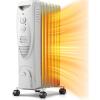 imageKismile 1500W Oil Filled Radiator Heater Portable Electric Heater with 3 Heat Settings Adjustable Thermostat Overheat ampamp TipOver Protection Oil Heaters for Indoor Use Grey