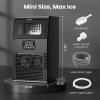 imageKismile Commercial Ice Maker Freestanding Crescent Ice Maker 110lbs24h 30lbs Storage Bin Full Heavy Duty Stainless Steel Construction Ice Maker Machine for Home Bar Coffee Shop Business66Lbs24H