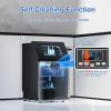 imageKismile Commercial Ice Maker Freestanding Crescent Ice Maker 110lbs24h 30lbs Storage Bin Full Heavy Duty Stainless Steel Construction Ice Maker Machine for Home Bar Coffee Shop Business100lbs24h