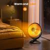 imageKismile Oscillating Parabolic Space Heater with Thermostat and Timer Radiant Dish Heater with TipOver and Overheating Protection For Indoor Use 800wDeep Black