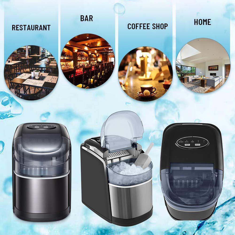imageKismile Countertop Ice Maker Machine26Lbs24H Compact Automatic Ice Makers9 Cubes Ready in 68 MinutesPortable Ice Cube Maker with SelfCleaning Program