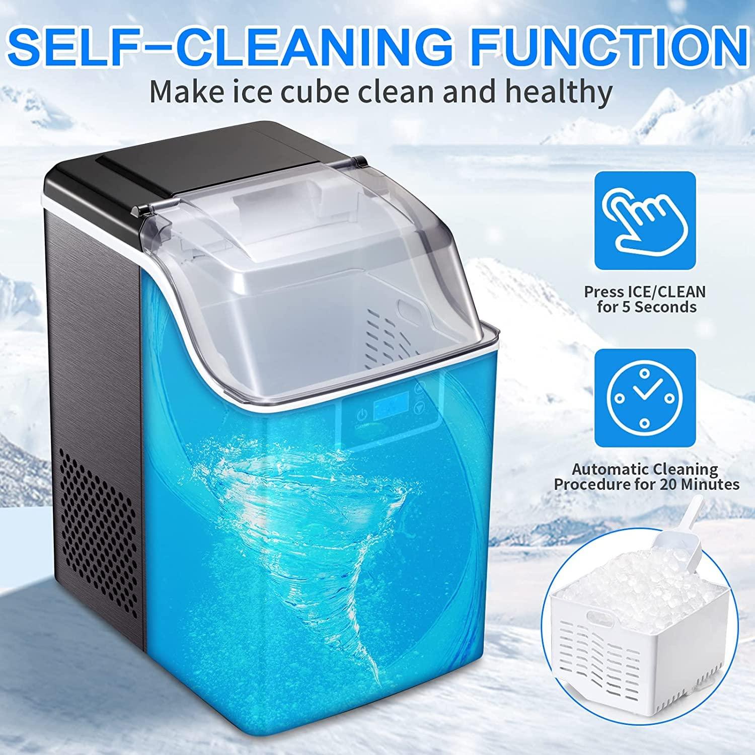 imageKismile Nugget Ice Maker CountertopPortable Compact Ice Maker Machine with SelfCleaning Function44Lbs24Hfor HomeKitchenOfficeBar