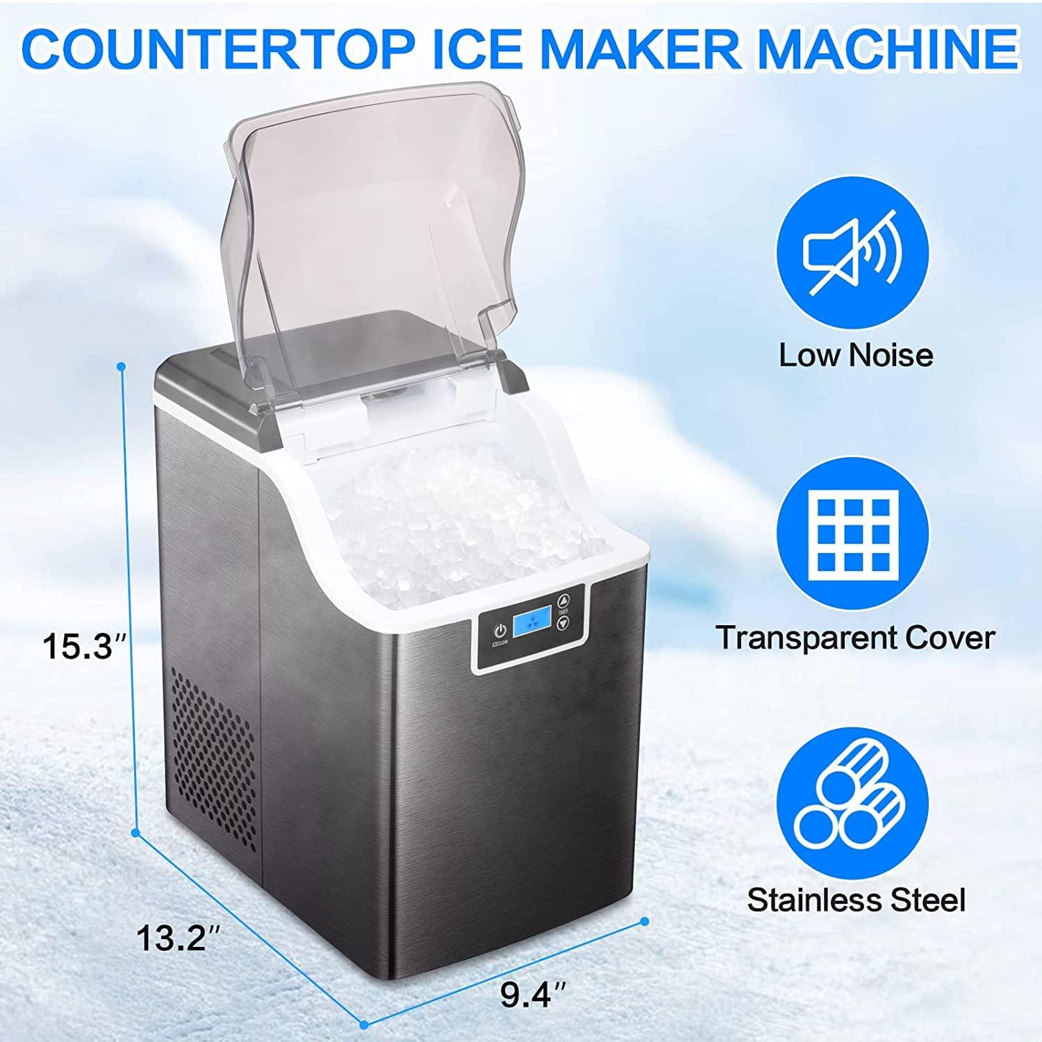 imageKismile Nugget Ice Maker CountertopPortable Compact Ice Maker Machine with SelfCleaning Function44Lbs24Hfor HomeKitchenOfficeBar