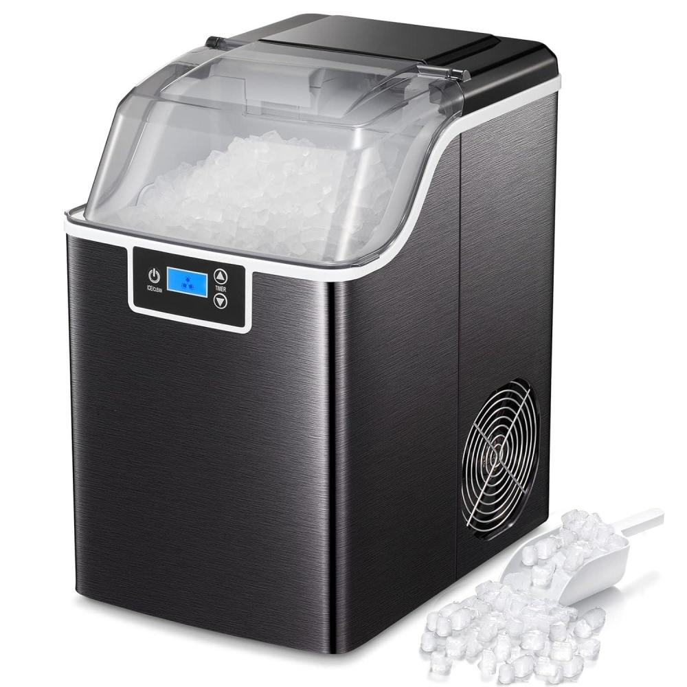 imageKismile Nugget Ice Maker CountertopPortable Compact Ice Maker Machine with SelfCleaning Function44Lbs24Hfor HomeKitchenOfficeBar