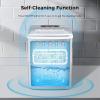 imageAGLUCKY Ice Makers Countertop with SelfCleaning 26lbs24hrs 9 Cubes Ready in 6 Mins Portable Ice Machine with 2 Sizes Bullet IceIce ScoopBasket for HomeKitchenOfficeBarParty GreyGray