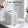 imageAGLUCKY Ice Makers Countertop with SelfCleaning 26lbs24hrs 9 Cubes Ready in 6 Mins Portable Ice Machine with 2 Sizes Bullet IceIce ScoopBasket for HomeKitchenOfficeBarParty GreyGray