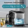 imageAGLUCKY Ice Makers Countertop with SelfCleaning 26lbs24hrs 9 Cubes Ready in 6 Mins Portable Ice Machine with 2 Sizes Bullet IceIce ScoopBasket for HomeKitchenOfficeBarParty RedBLACK