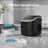 imageAGLUCKY Ice Makers Countertop with SelfCleaning 26lbs24hrs 9 Cubes Ready in 6 Mins Portable Ice Machine with 2 Sizes Bullet IceIce ScoopBasket for HomeKitchenOfficeBarParty RedBLACK