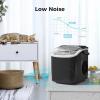 imageAGLUCKY Ice Makers Countertop with SelfCleaning 26lbs24hrs 9 Cubes Ready in 6 Mins Portable Ice Machine with 2 Sizes Bullet IceIce ScoopBasket for HomeKitchenOfficeBarParty RedBLACK