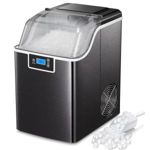 imageKismile Nugget Ice Maker CountertopPortable Compact Ice Maker Machine with SelfCleaning Function44Lbs24Hfor HomeKitchenOfficeBar