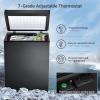 imageKismile 18 Cubic Feet Chest Freezer with Removable Basket Free Standing Top Open Door Compact Freezer with Adjustable Temperature for HomeKitchenOfficeBarBlack