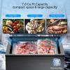 imageKismile 18 Cubic Feet Chest Freezer with Removable Basket Free Standing Top Open Door Compact Freezer with Adjustable Temperature for HomeKitchenOfficeBarBlack