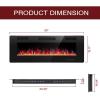 imageKismile 50quot Electric Fireplace Recessed and Wall MountedLow noise Fireplace Heater Fit for 2 x 4 and 2 x 6 StudAdjustable Flame Color and Speed with TimerTouch ScreenRemote Control7501500W 50quot