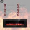 imageKismile 50quot Electric Fireplace Recessed and Wall MountedLow noise Fireplace Heater Fit for 2 x 4 and 2 x 6 StudAdjustable Flame Color and Speed with TimerTouch ScreenRemote Control7501500W 50quot