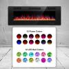 imageKismile 50quot Electric Fireplace Recessed and Wall MountedLow noise Fireplace Heater Fit for 2 x 4 and 2 x 6 StudAdjustable Flame Color and Speed with TimerTouch ScreenRemote Control7501500W 50quot