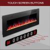imageKismile 50quot Electric Fireplace Recessed and Wall MountedLow noise Fireplace Heater Fit for 2 x 4 and 2 x 6 StudAdjustable Flame Color and Speed with TimerTouch ScreenRemote Control7501500W 50quot