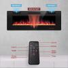 imageKismile 50quot Electric Fireplace Recessed and Wall MountedLow noise Fireplace Heater Fit for 2 x 4 and 2 x 6 StudAdjustable Flame Color and Speed with TimerTouch ScreenRemote Control7501500W 50quot