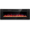 imageKismile 50quot Electric Fireplace Recessed and Wall MountedLow noise Fireplace Heater Fit for 2 x 4 and 2 x 6 StudAdjustable Flame Color and Speed with TimerTouch ScreenRemote Control7501500W 50quot