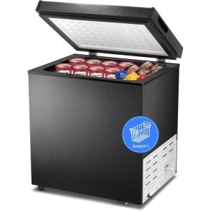 imageKismile 18 Cubic Feet Chest Freezer with Removable Basket Free Standing Top Open Door Compact Freezer with Adjustable Temperature for HomeKitchenOfficeBarBlack