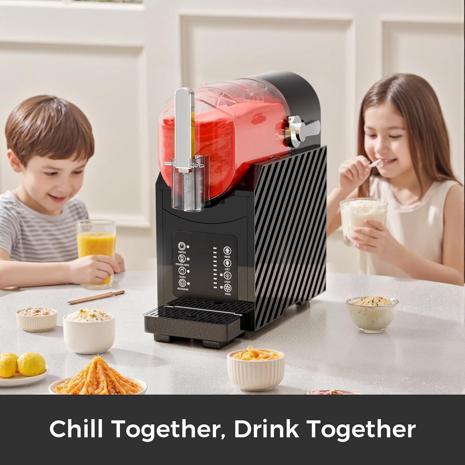 imageKismile Slushie Machine for Home Slushy Machine with 3 Preset Modes Frozen Juice Slush Milkshake No Ice Needed Adjustable Hardness SelfCleaning Function Safety Protection Frozen Drink Maker
