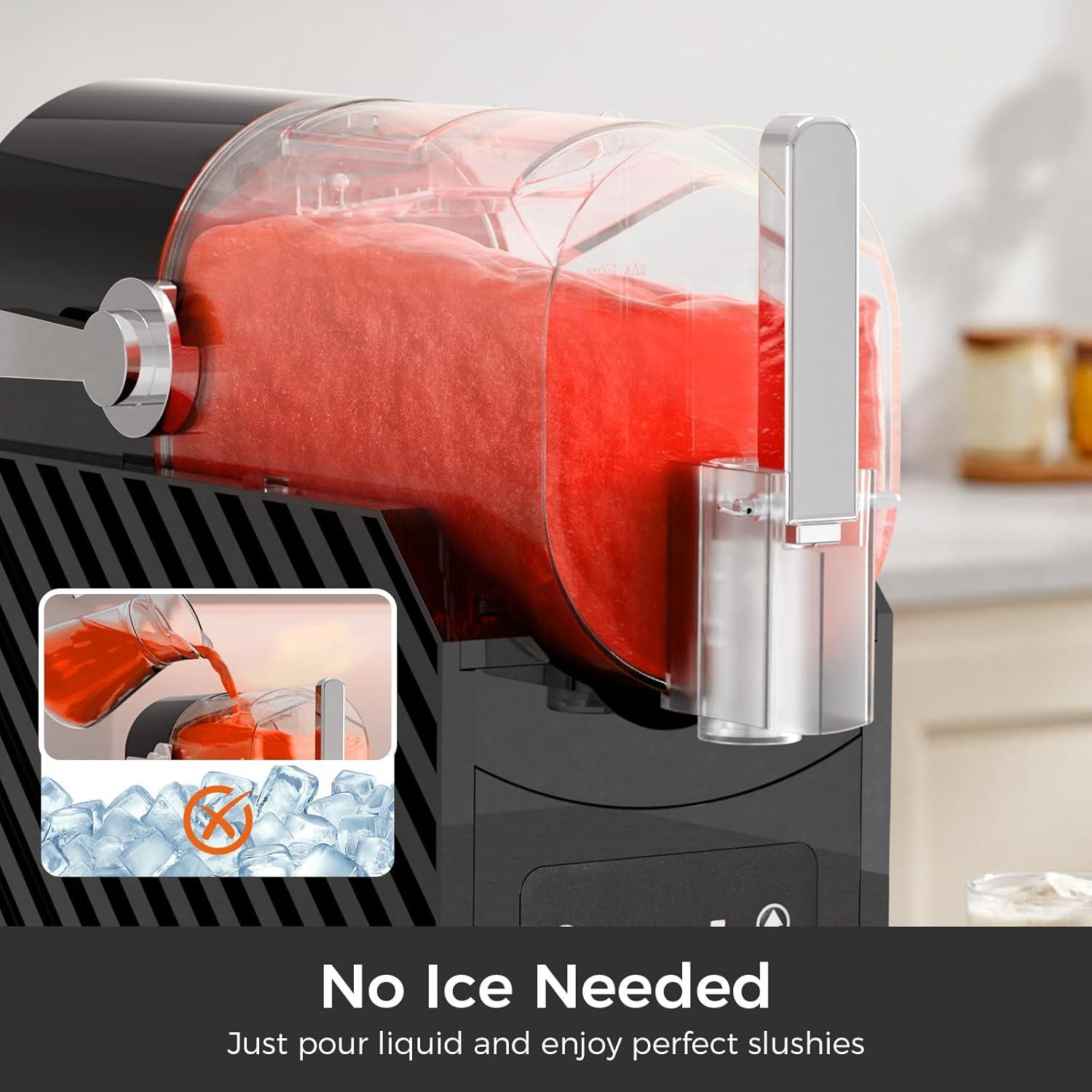 imageKismile Slushie Machine for Home Slushy Machine with 3 Preset Modes Frozen Juice Slush Milkshake No Ice Needed Adjustable Hardness SelfCleaning Function Safety Protection Frozen Drink Maker