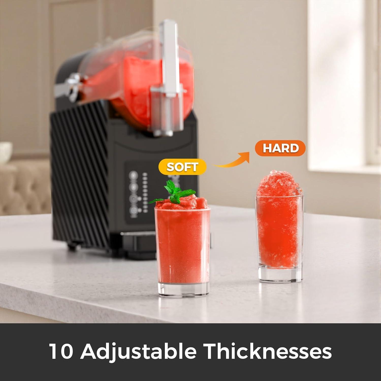 imageKismile Slushie Machine for Home Slushy Machine with 3 Preset Modes Frozen Juice Slush Milkshake No Ice Needed Adjustable Hardness SelfCleaning Function Safety Protection Frozen Drink Maker