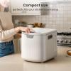 imageKismile Electric Composter for Kitchen 25L Smart Countertop Compost Bin with LED Timer Display OdorlessAutoClean Indoor Compost Bin Durable Material White25L