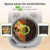 imageKismile Electric Composter for Kitchen 25L Smart Countertop Compost Bin with LED Timer Display OdorlessAutoClean Indoor Compost Bin Durable Material White35L