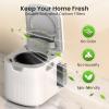imageKismile Electric Composter for Kitchen 25L Smart Countertop Compost Bin with LED Timer Display OdorlessAutoClean Indoor Compost Bin Durable Material White25L