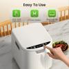 imageKismile Electric Composter for Kitchen 25L Smart Countertop Compost Bin with LED Timer Display OdorlessAutoClean Indoor Compost Bin Durable Material White25L