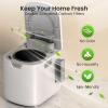 imageKismile Electric Composter for Kitchen 25L Smart Countertop Compost Bin with LED Timer Display OdorlessAutoClean Indoor Compost Bin Durable Material White35L