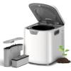 imageKismile Electric Composter for Kitchen 25L Smart Countertop Compost Bin with LED Timer Display OdorlessAutoClean Indoor Compost Bin Durable Material White35L