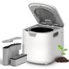 imageKismile Electric Composter for Kitchen 25L Smart Countertop Compost Bin with LED Timer Display OdorlessAutoClean Indoor Compost Bin Durable Material White25L
