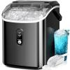 imageKismile Nugget Ice Makers Countertop 35Lbs24H Portable Sonic Ice Machine with SelfCleaningOneClick Operation for HomeOfficeStainless Steel SilverStainless Steels Black