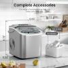 imageKismile Ice Makers Countertop with Carry Handle26LbsDay9 Cubes in 6 MinsSelfCleaning Ice Maker Machine for HomeGrey