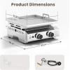 imageKismile 4Burner Gas Grill BuiltIn ampamp Countertop DualUse BBQ Grill  32000BTU High Power Propane Grill Full SUS304 Stainless Steel  620  410mm Large Grilling Area FrontDrawer Grease Tray2 Burner