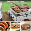 imageKismile 4Burner Gas Grill BuiltIn ampamp Countertop DualUse BBQ Grill  32000BTU High Power Propane Grill Full SUS304 Stainless Steel  620  410mm Large Grilling Area FrontDrawer Grease Tray2 Burner