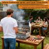 imageKismile 4Burner Gas Grill BuiltIn ampamp Countertop DualUse BBQ Grill  32000BTU High Power Propane Grill Full SUS304 Stainless Steel  620  410mm Large Grilling Area FrontDrawer Grease Tray4 Burner