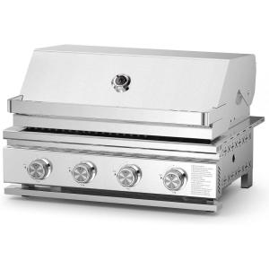 imageKismile 4Burner Gas Grill BuiltIn ampamp Countertop DualUse BBQ Grill  32000BTU High Power Propane Grill Full SUS304 Stainless Steel  620  410mm Large Grilling Area FrontDrawer Grease Tray4 Burner
